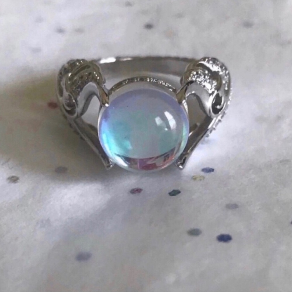 Sterling Silver Opalite Moonstone Ring